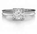 18 Carat White gold Certificated D-E Colour, VVS1 Clarity (Princess cut)Diamond  Ring