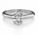 18 Carat White gold ONE Carat Oval shaped Diamond Ring (G Colour, VS1 Clarity)