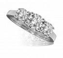 Platinum Diamond 3 stone Ring one carat centre, flanked by two half carat(G Colour, VS1 Clarity)