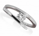 18 Carat White gold 0.25 Carat) Diamond Ring (D-E Colour, VVS1 Clarity)