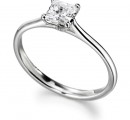 18ct White Gold 0.30 Carat Princess cut Diamond Ring (G Colour, VS1 Clarity)