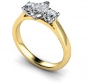 18 Carat Yellow and white gold Marquise/Brilliant cut Diamond Ring