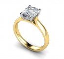 18 Carat Yellow and White gold 7mm x 5mm Oval Diamond Ring..