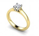 18 Carat Yellow and White gold setting 0.25/0.50 Carat Princess cut Diamond Ring