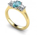 Aquamarine and Diamond Ring
