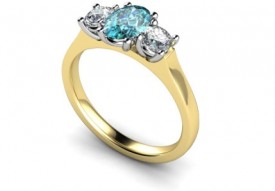 Aquamarine and Diamond Ring