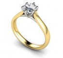 18 Carat Yellow and White gold 0.20…0.25…0.30…0.50…0.75…ONE Carat Brilliant cut Solitaire Ring.