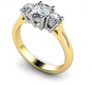 18 Carat Yellow and White gold 7mm x 5mm Oval/Brilliant cut Diamond Ring